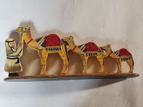 Polished Wooden Camel Caravan, Color : Multi Colour