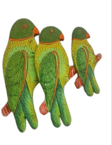 Green Fabric Parrot Wall Hangings, For Decoration, Size (Inches) : Multisizes