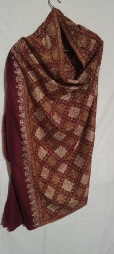 Embroidered Ladies Pashmina Jamawar Shawl, Size : Multisizes
