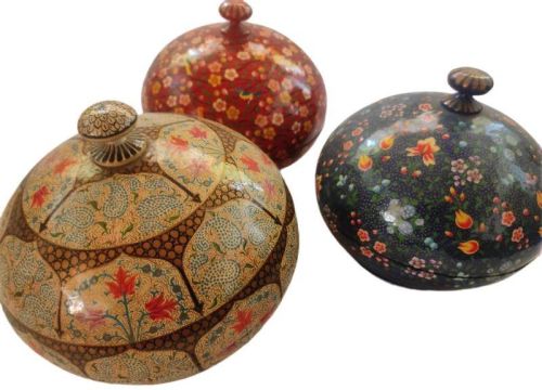 Printed Papier Mache Bowls, Size : Multisizes