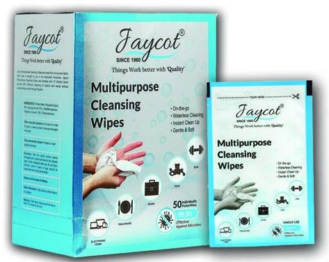 White Jaycot Cotton Plain Multi Purpose Cleansing Wipes, Packaging Type : Paper Box