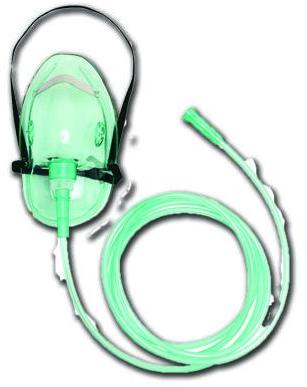 Transparent. PVC Oxygen Mask Kit, For Hospital, Feature : Adjustable, Comfortable, Disposable