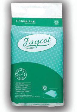 Jaycot Cotton Plain Under Pads, Color : White