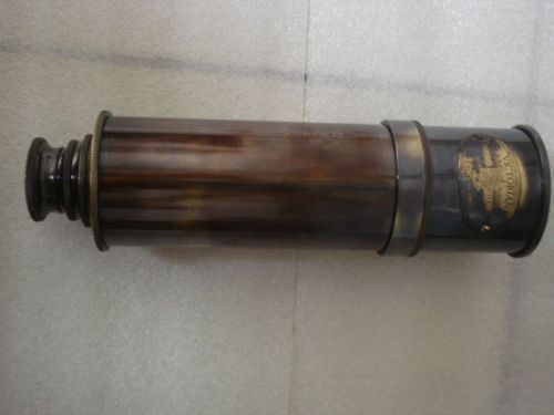 Non Polished Brass Nautical Spyglass Telescope, For Far View Capture, Magnifie View, Color : Brown