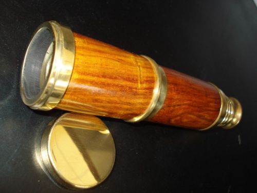 Aladean Non Polished Brass Marine Spyglass Nautical Telescope, For Far View Capture, Magnifie View