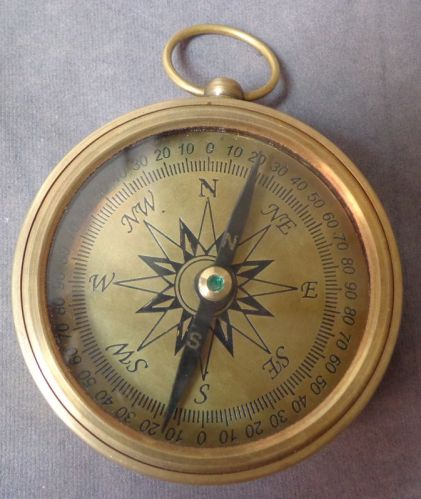 Polished Brass Nautical Compass With Calender, For Promotional Work, Gift Item, Direction Tracking