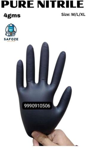 Safoze BLACK NITRILE EXAMINATION GLOVES