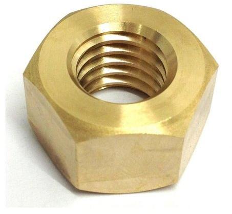 Brass Hex Nut, Color : natural
