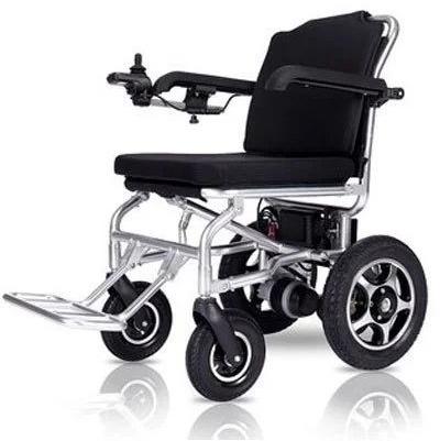 Battery Polished Motorized Wheelchair, For Hospital Use, Frame Material : Metal