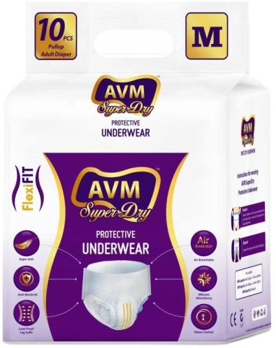 White Avm Super Dry Medium Underwear