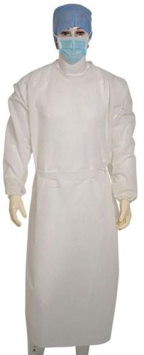 White Cotton Disposable Isolation Gown, For Hospital, Size : Standard