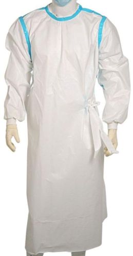 Cotton Disposable Reinforced Surgeon Gown, Color : White Standard, Technics : Machine Made