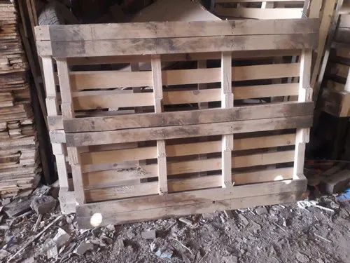 Brown Rectangular Non Polished Wood Euro Pallets, For Industrial Use, Size : Multisizes