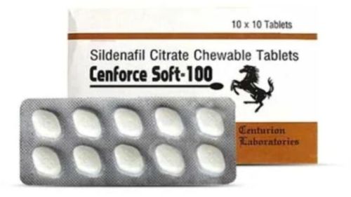 Cenforce Soft 100mg Chewable Tablets, For Erectile Dysfunction, Medicine Type : Allopathic