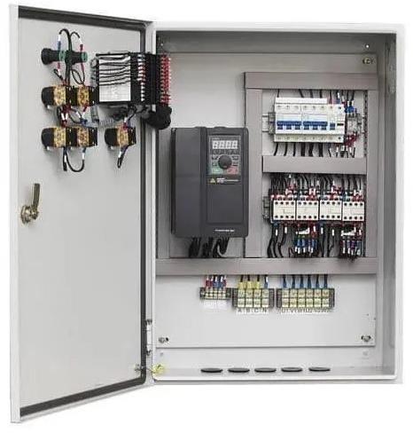 Battery Mild Steel VFD Control Panel, Autoamatic Grade : Automatic
