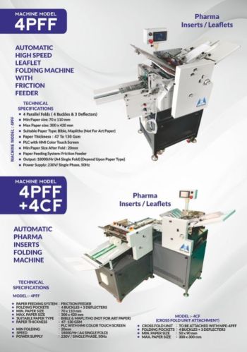 Automatic Leaflet Folding Machine With Cross Folds