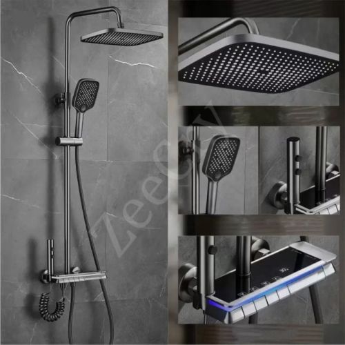 Silver Polished Stainless Steel Shower Set