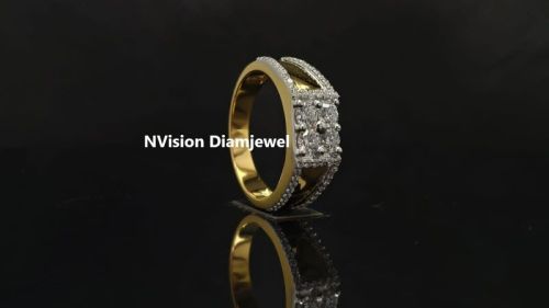 Natural Diamond Stellar Bond Mens Wedding Ring