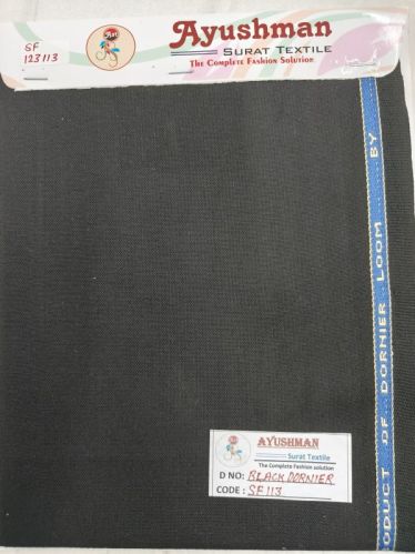 2.600 Kg Black Donear Suiting Fabric, Width : 58