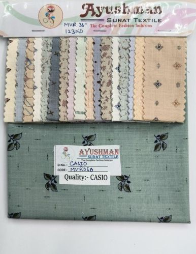 Printed Casio Shirting Fabric, Width : 36
