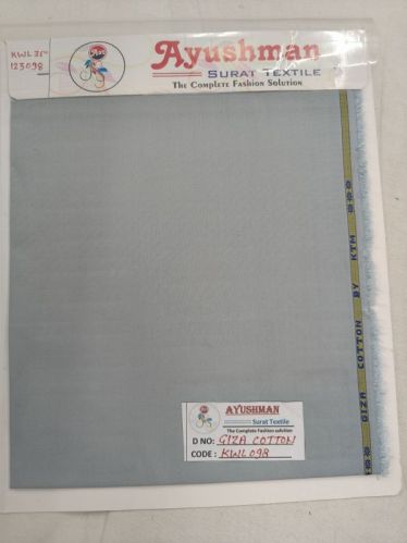 Giza Cotton Shirting Fabric, Width : 36