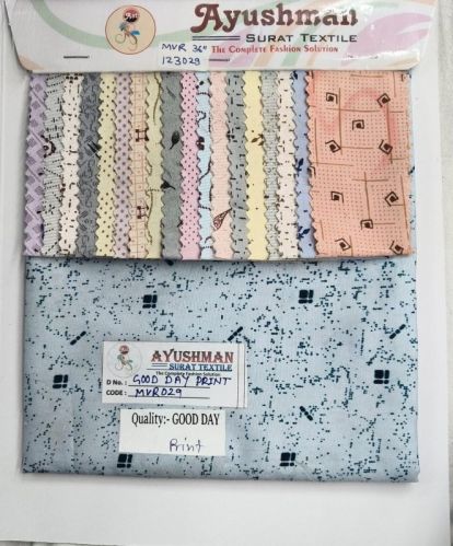 Good Day Print Cotton Shirting Fabric, For Shiritng, Width : 36