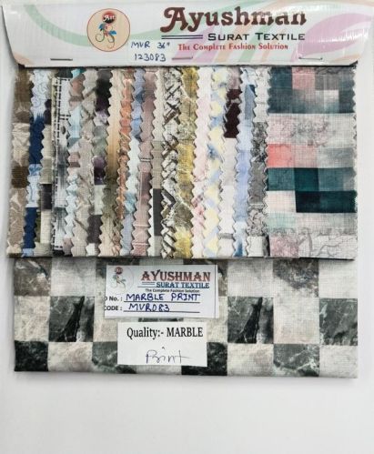 Marble Print Cotton Shirting Fabric, Width : 36