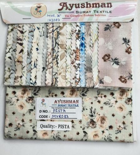 Printed Pista Cotton Shirting Fabric, Width : 36