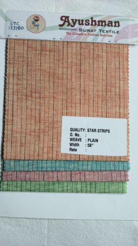 Star Strips Cotton Shirting Fabric, Width : 58
