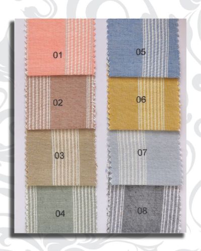 Plain 30 Stripes & Dyed Rayon Fabric, Color : Multi Colour