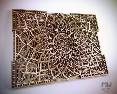 Round Wooden Polished Multilayer Mandala Wall Art, For Gifting, Gift, Home