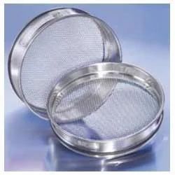 Silver Round Polished Rugged Test Sieves, For Industrial, Features : Smooth, Shyning, Heavy Duty