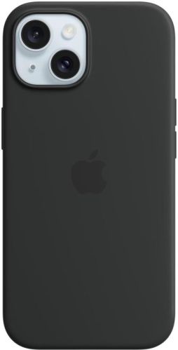 Silicone Plain Iphone 15 Back Case, Color : Black