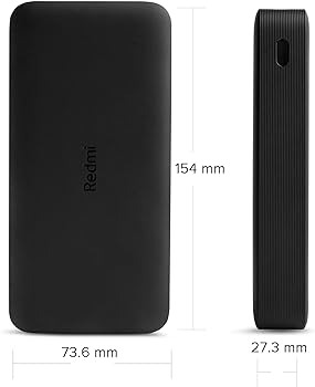 Black Redmi 20000mah Li-polymer Power Bank