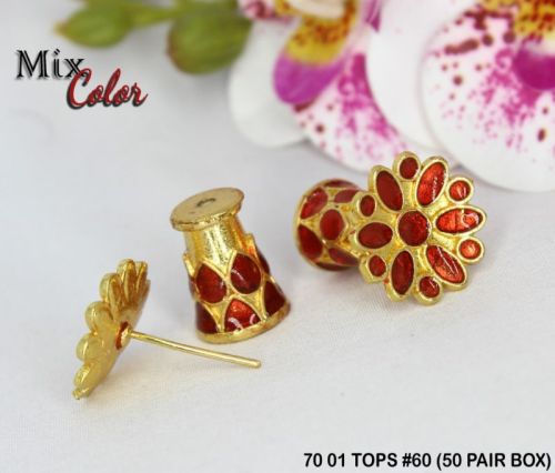 MIJ Polished Brass Earrings, Style : ASSAMI COLLECTION