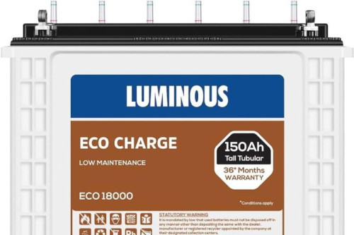 Luminous Eco Charge ECO 18000 Tall Tubular Inverter Battery