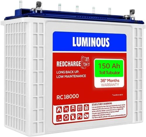 Luminous Red Charge RC 18000 Tubular Inverter Battery