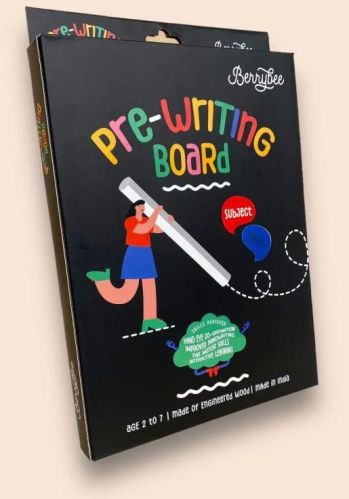 Berrybee Rectangular Wood Hindi Pre-Writing Board, For Kids Playing, Size : 8 Inch X 10 Inch X 0.75 Inch
