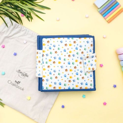 Black Rectangular Star Soft Chalk Book, For Kids Playing, Cover Material : Berrybee