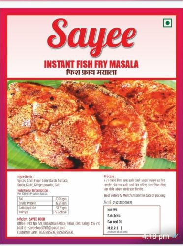 Instant Fish Fry Masala Powder, Style : Dried