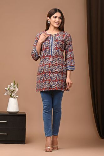Cotton Short Kurti Bagru Hand Block Printed