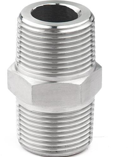 Polished Stainless Steel Hex Nipple, For Plumbing Pipe