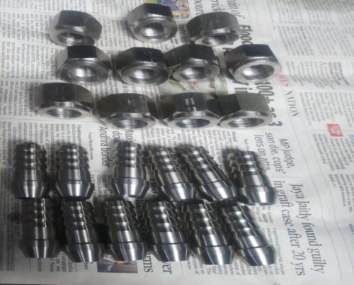 Silver Stainless Steel Pipe Nut Nipple