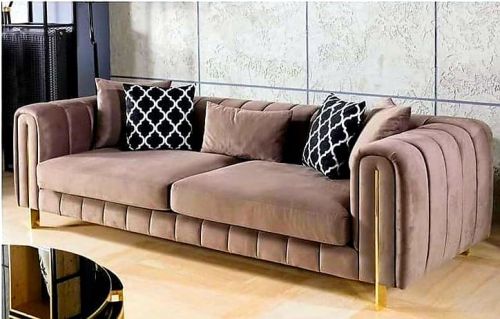 Beige Designer Oliver Sofa, Frame Material : Metal