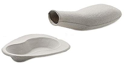 Disposable Pulp Urinal, Color : Grey