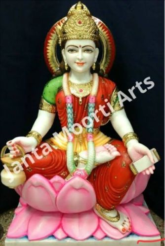 Painted Marble Gayatri Statue, For Worship