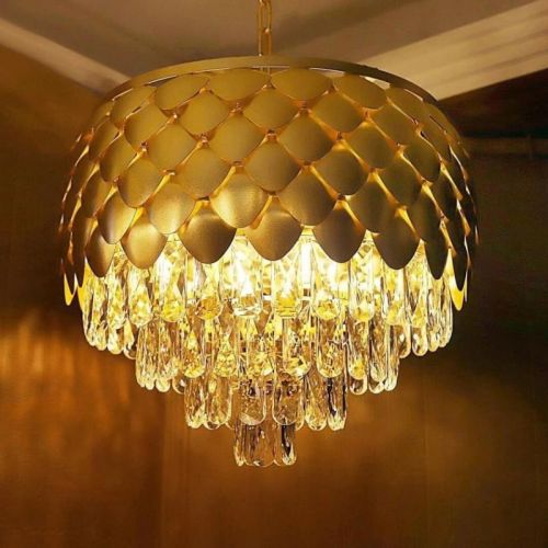 Golden Egg Chandelier With Crystal, For Home, Feature : Attractive Designs, Dust Proof, Fine Finishing
