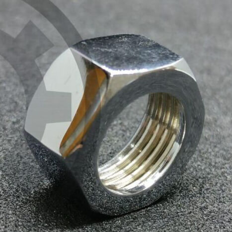 Silver Parmanand Industries Chrome Planted Brass Hex Nuts, For Hardware Fitting, Size : Multisizes