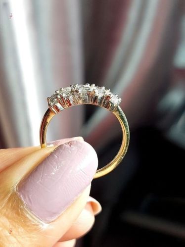 5 Diamond Ring and Lab Grown Diamond Women Wedding Ring