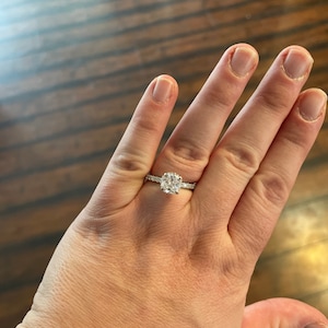 Cushion Cut Lab Grown Diamond Engagement Ring